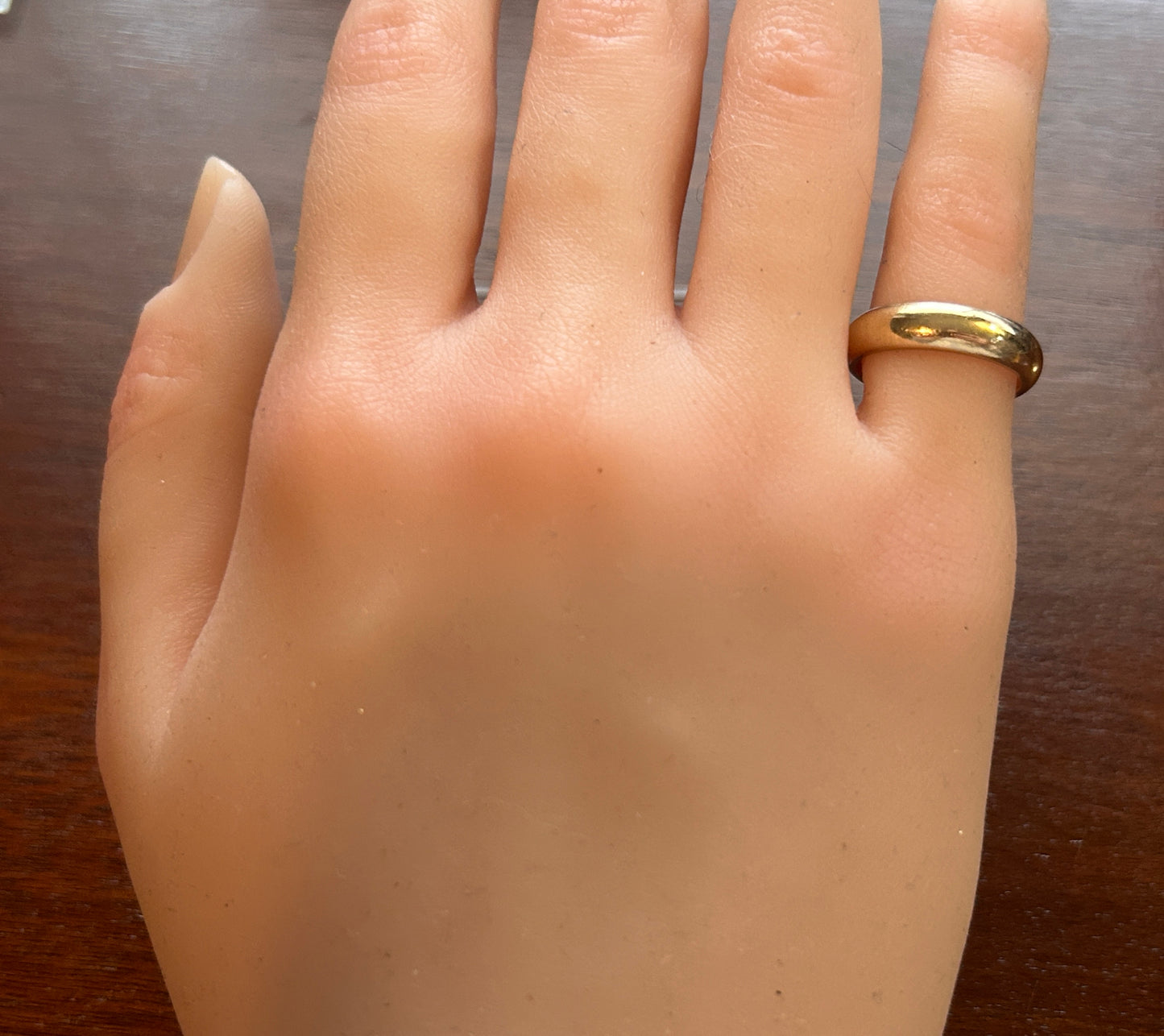 Vintage 14k Yellow Gold Wide Wedding Band Ring Sz 5.5