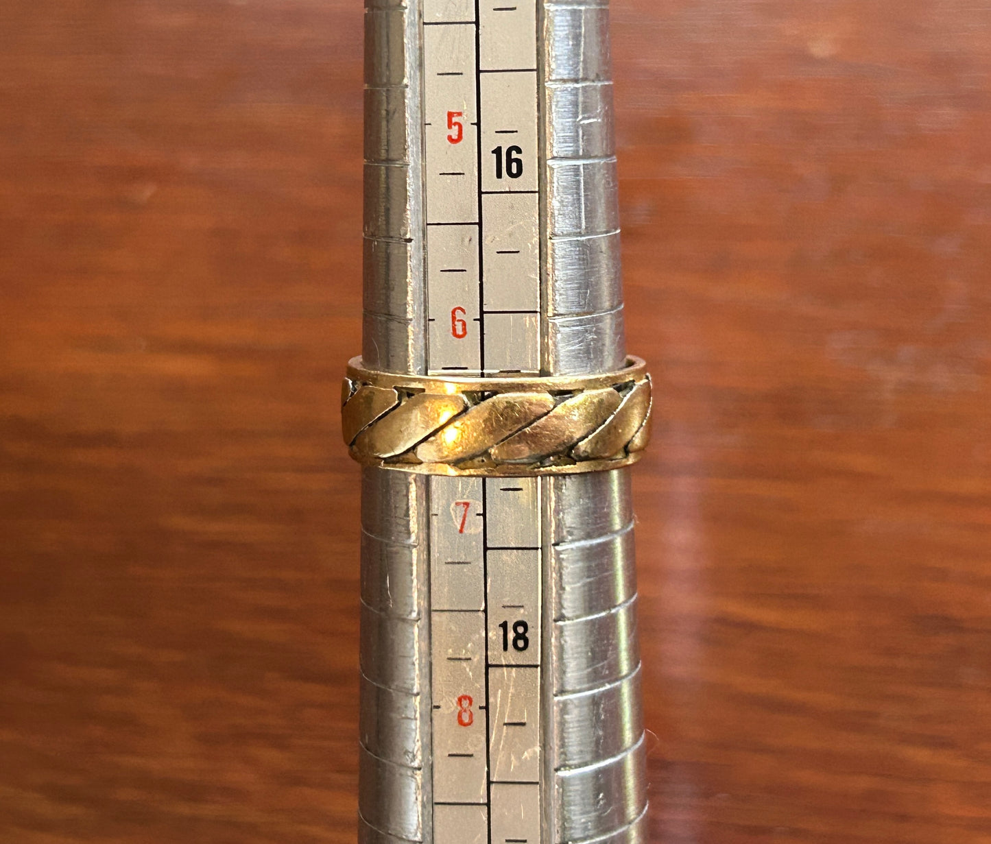 Vintage 14k Yellow Gold Wide Open Work Wedding Band Ring Sz 6.5