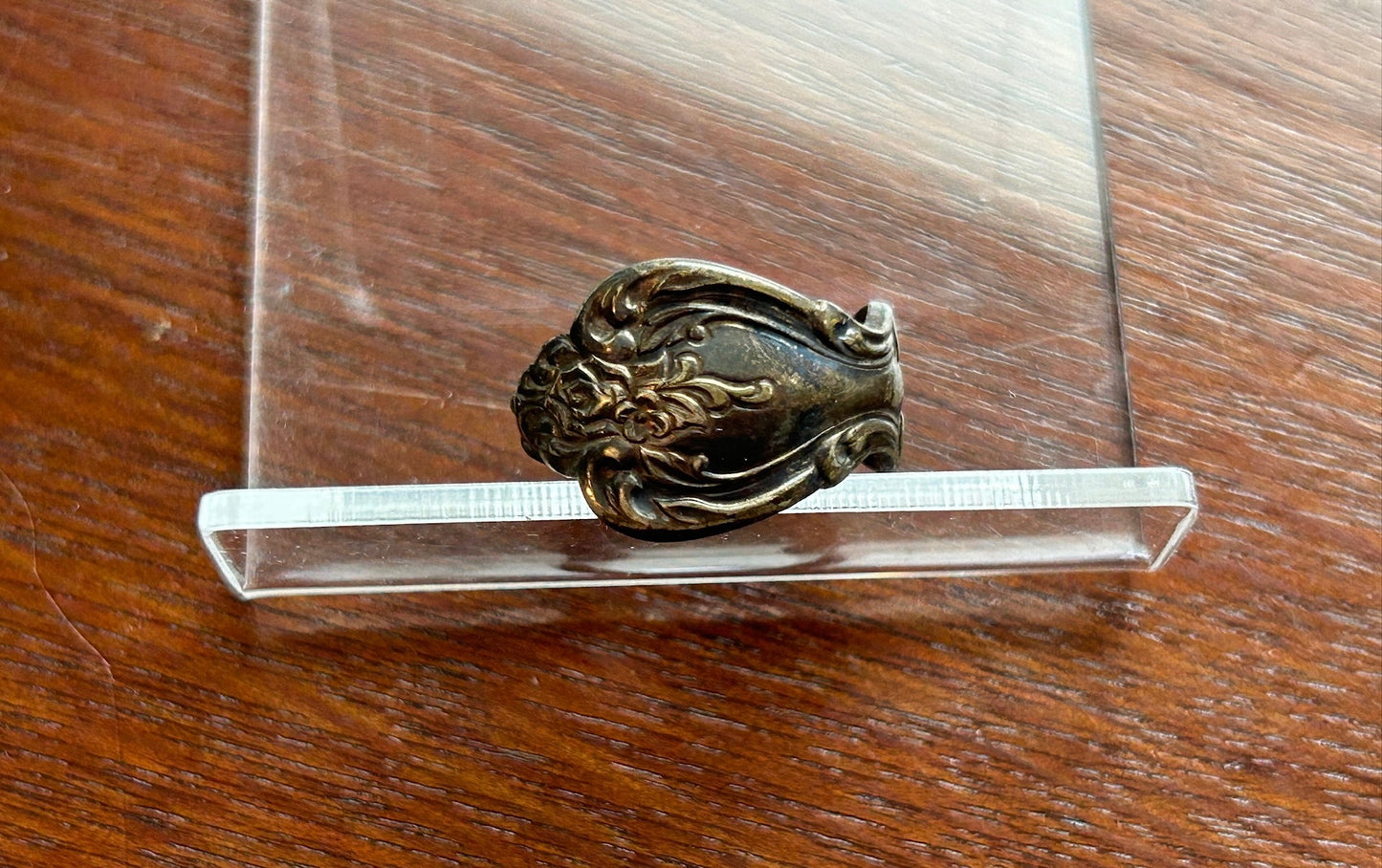 Vintage Silverplate Spoon Ring Sz 6