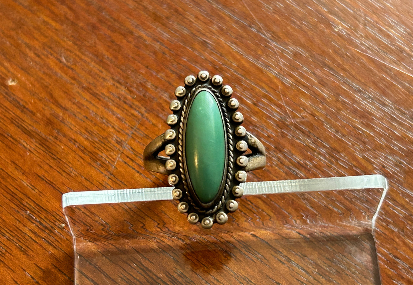 Vintage Bell Trading Post Sterling Silver 925 Green Turquoise Ring Sz 6.25