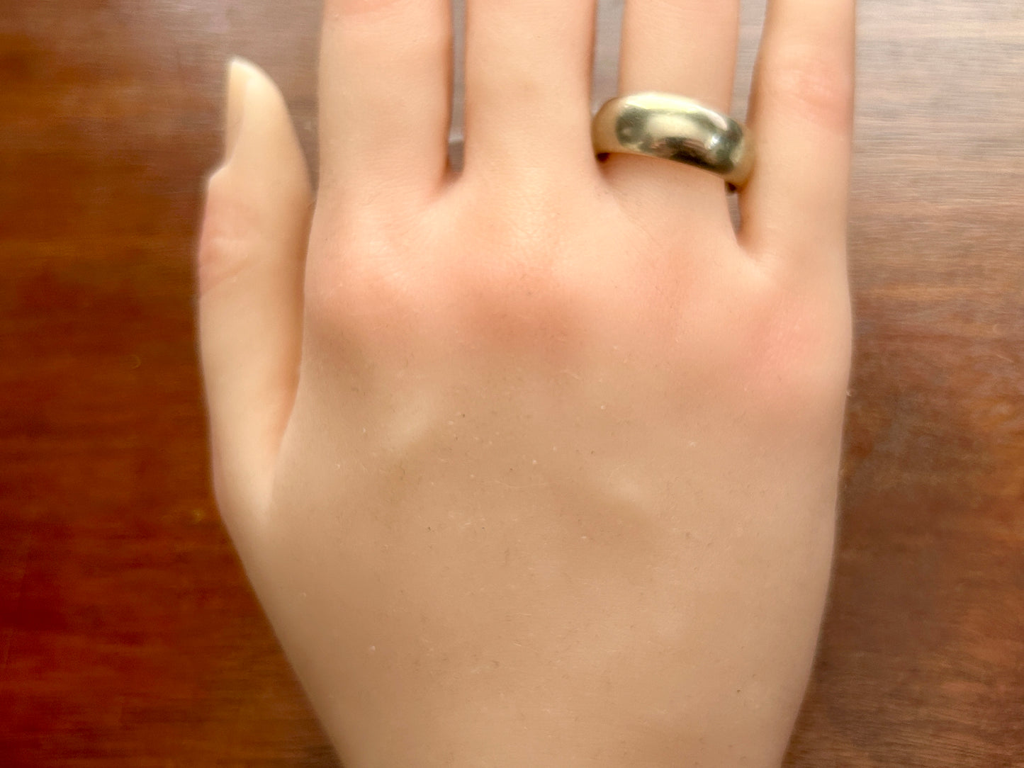 Vintage Mens 14k White Gold Wide Wedding Band Ring Sz 9.5 Designer Paramount
