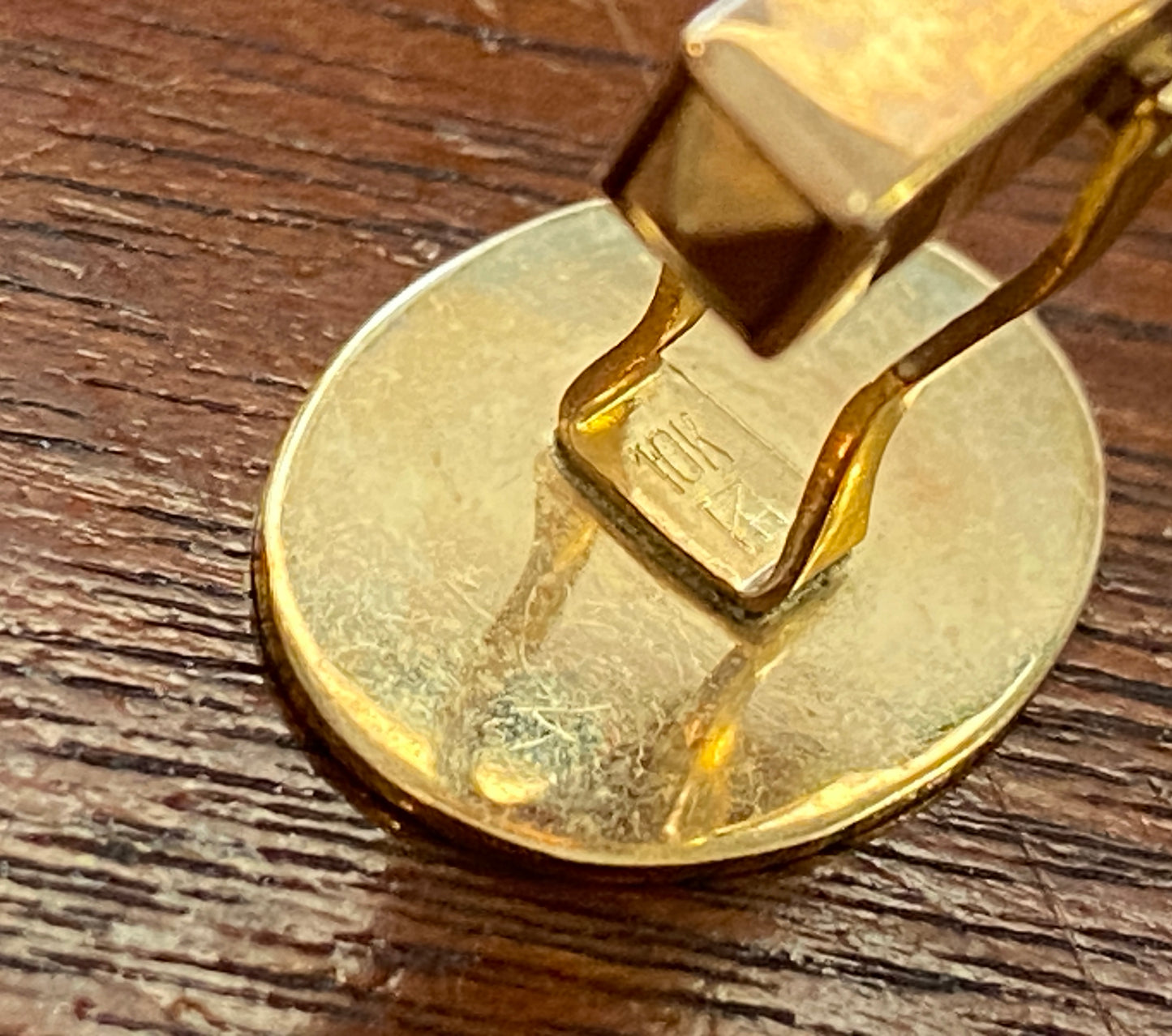 Mens Vintage 10k Yellow Gold Cufflinks Cuff Links