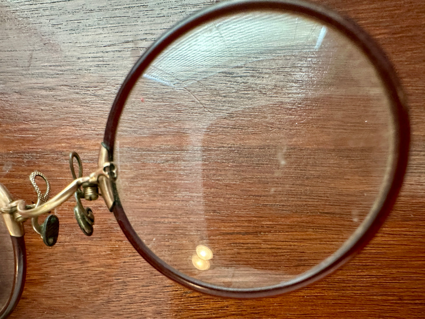 Antique Pince-Nez Gold Filled Celluloid Eyeglasses Frames Glasses