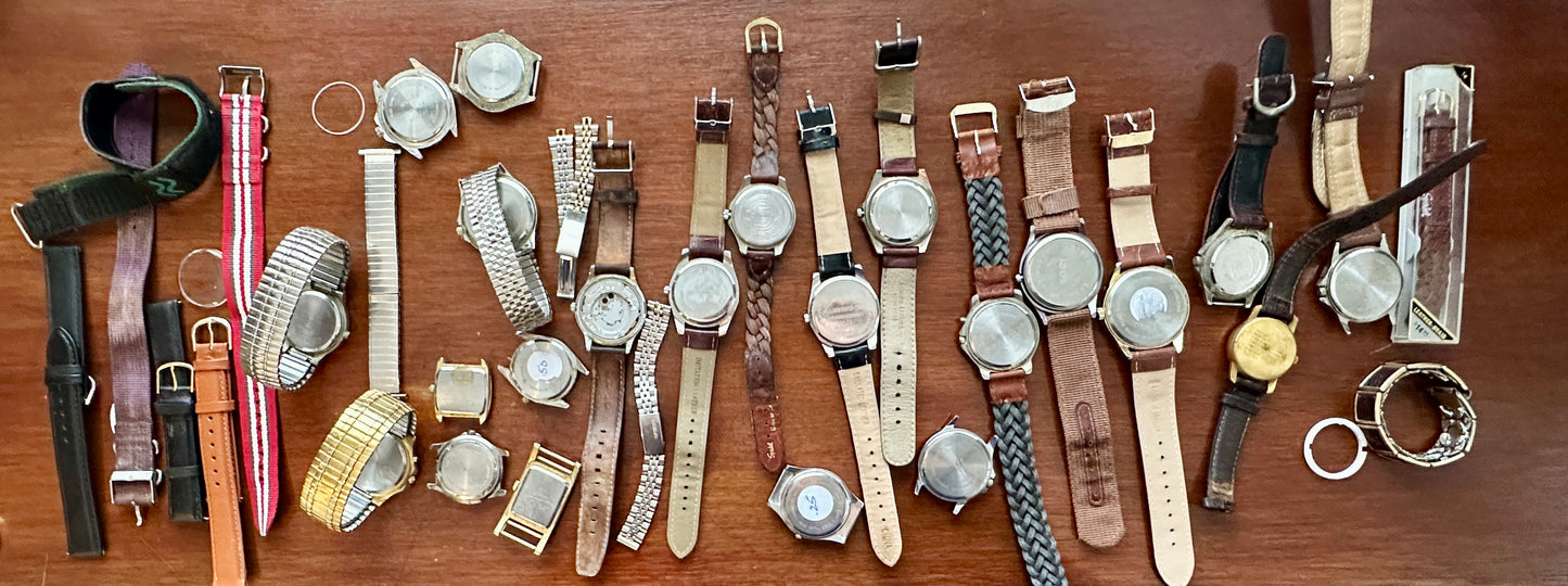 Vintage 90's Mens Watch Wristwatch Lot Elgin Timex Expedition Tommy Hilfiger