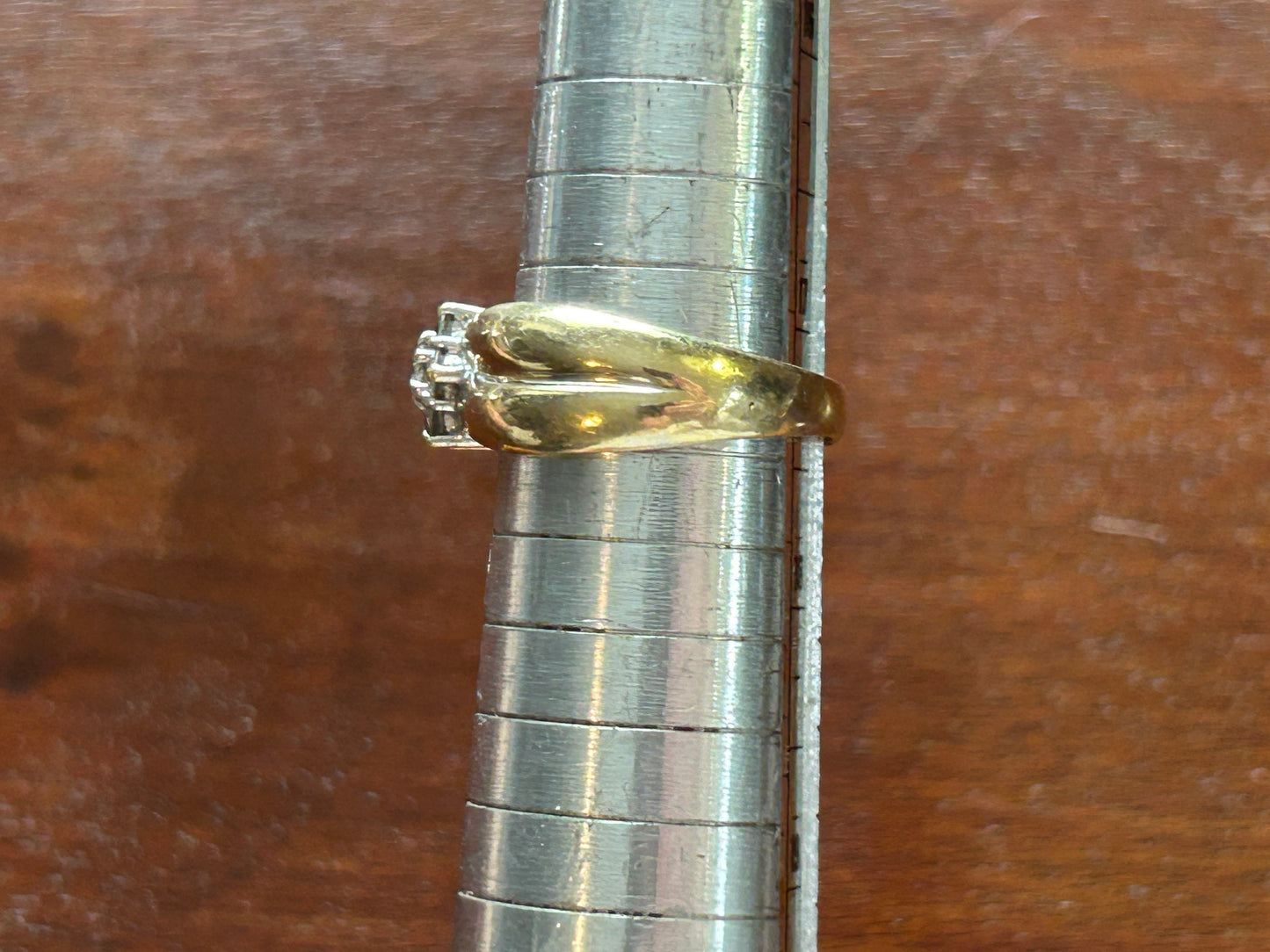 Vintage Signed FTH 14k Yellow Gold .50ctw Diamond Cluster Ring Sz 6.75