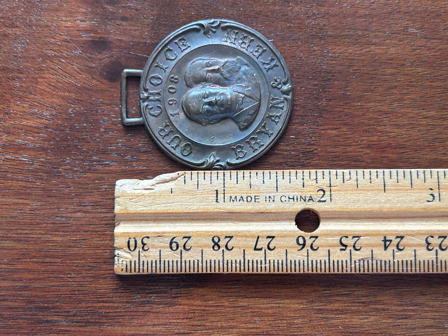 Rare Antique 1908 Presidential Campaign Race Bryan 7 Kern Watch Fob