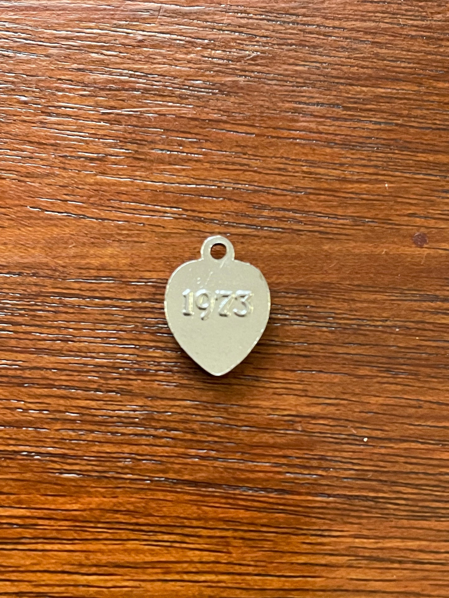 Vintage 1973 Silver Tone Heart Charm Beta Sigma Phi Sorority Fraternity