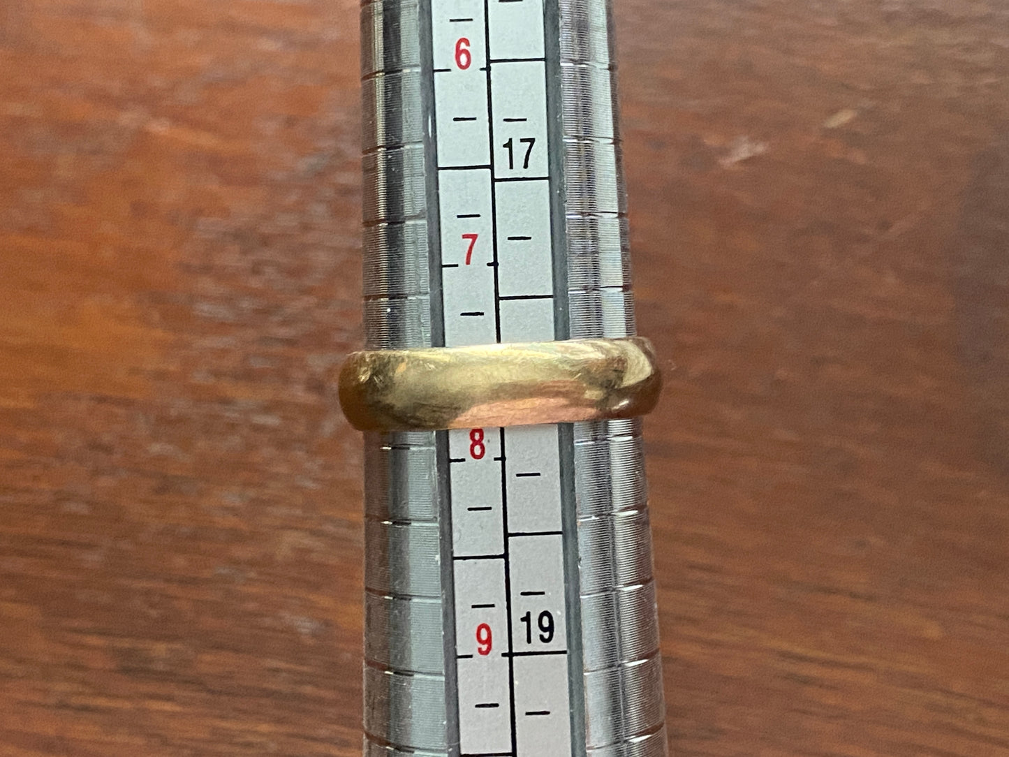 PJ Co 10k Yellow Gold Wide Wedding Band Sz 7.75