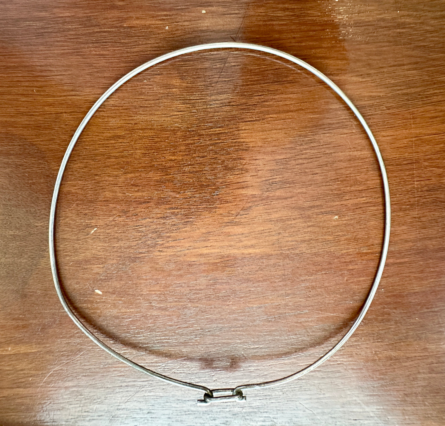 Sterling Silver 925 Modern Wire Collar Necklace