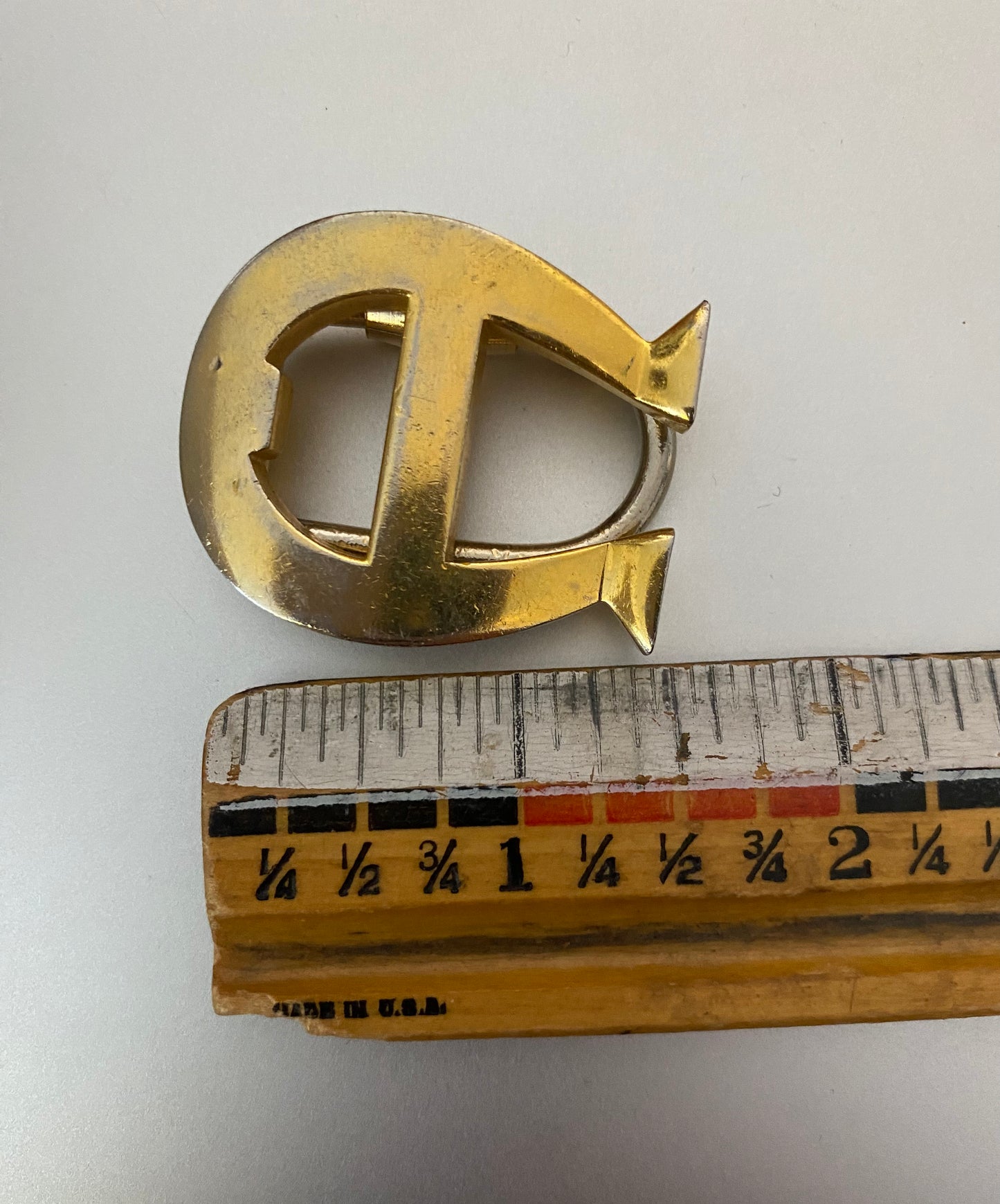 Vintage Gold Tone Aigner Key Chain Letter Monogram A