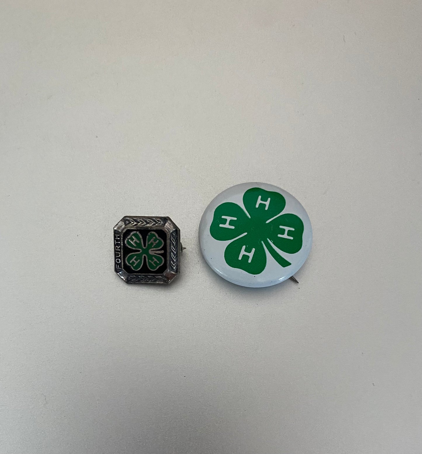 Stirling Silver Metal Pin 4-H Clover Pin Lot