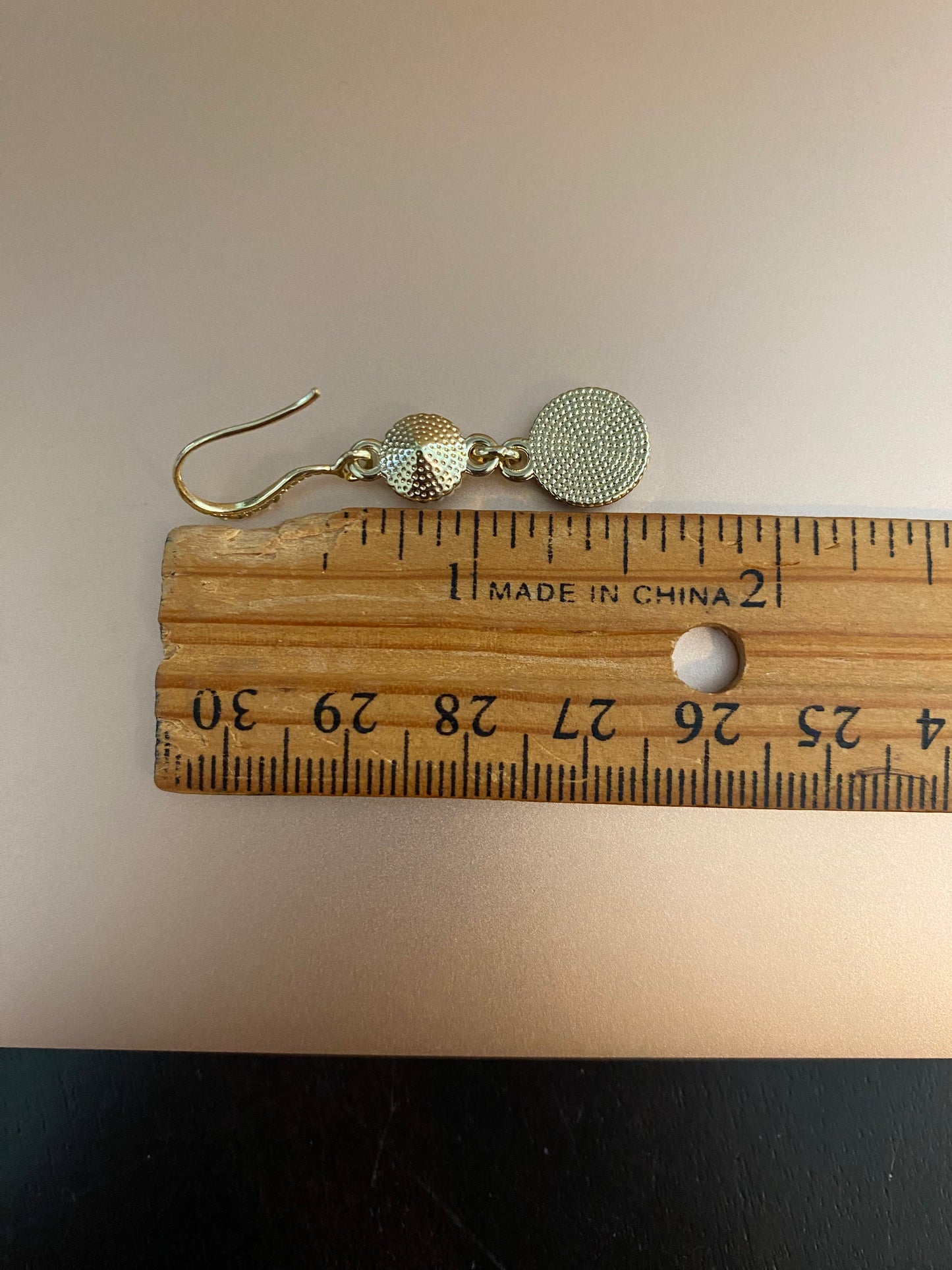 Gold Tone Cubic Zirconia Sparkly Round Drop Pierced Earrings