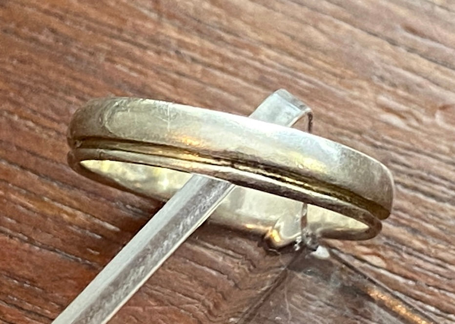 Sterling Silver 925 Ribbed Band Ring Sz 5.75