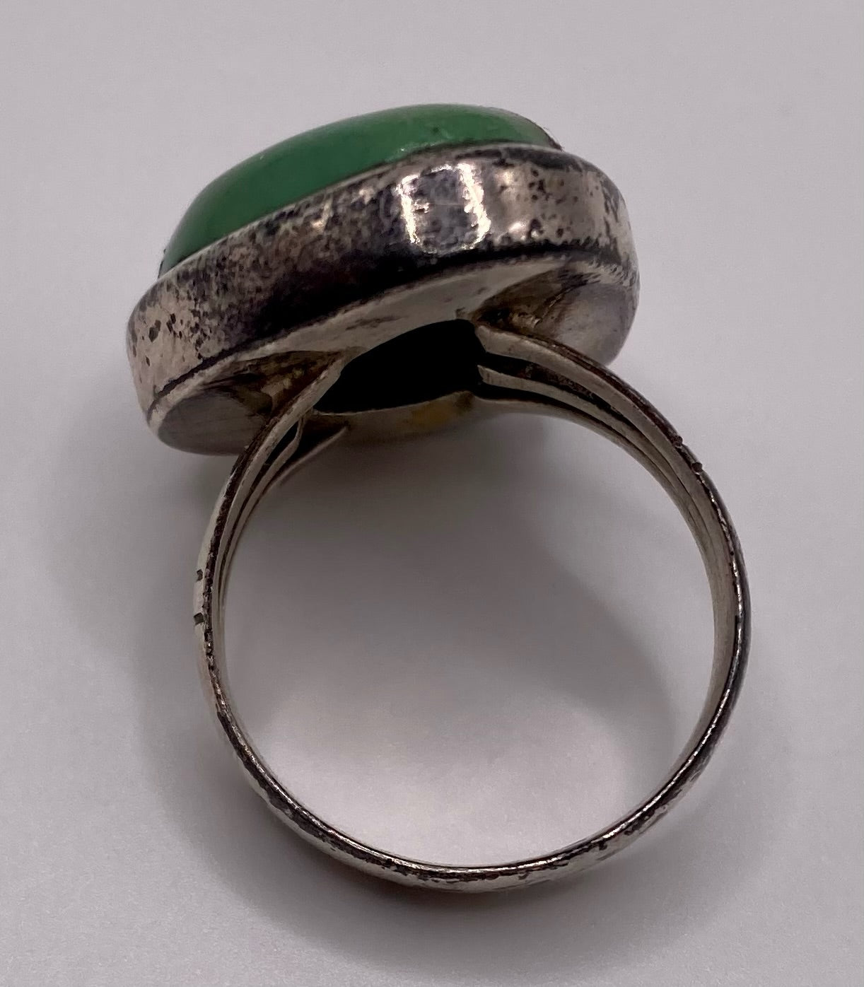Sterling Silver 925 Turquoise Cabochon Ring Sz 8