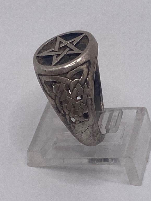 Sterling Silver 925 Peter Stone PSCL Star Celtic Knot Ring Sz 5.5