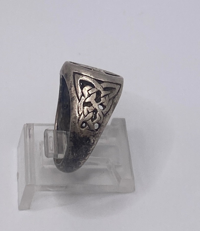 Sterling Silver 925 Peter Stone PSCL Star Celtic Knot Ring Sz 5.5