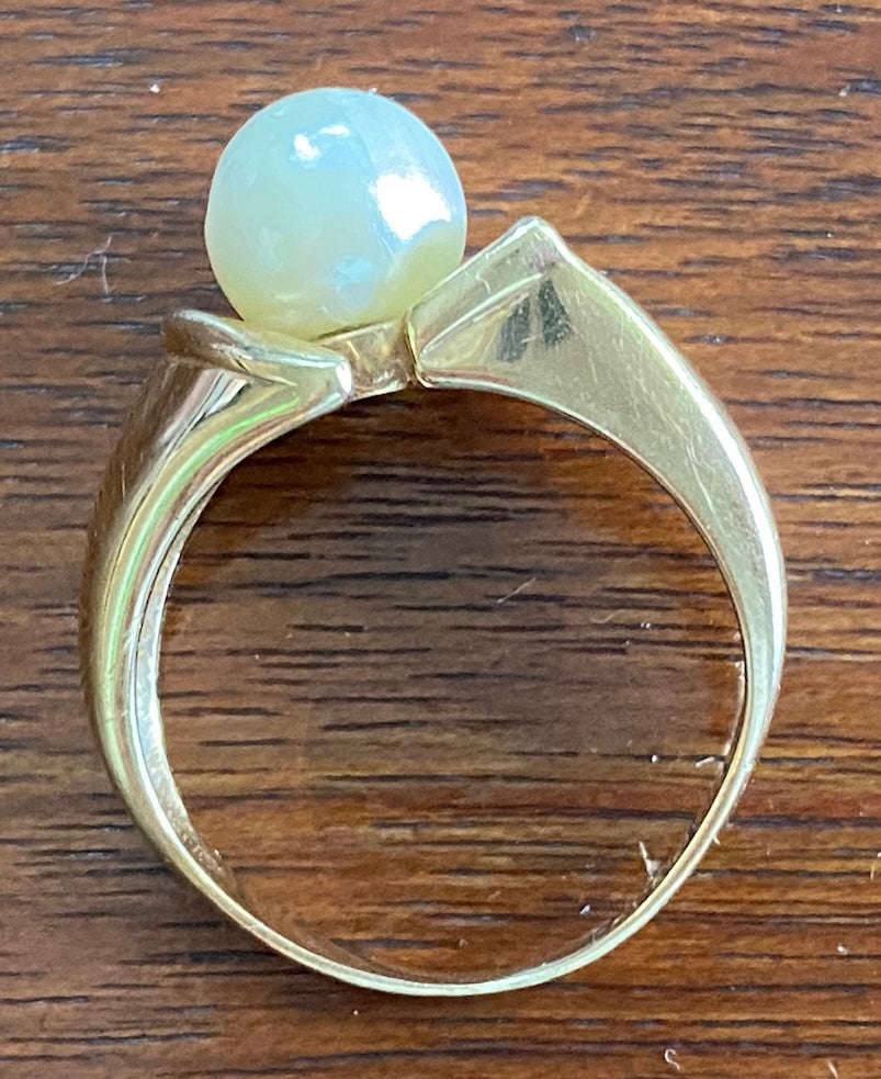 Damaged 10k Yellow Gold Bypass Modern Style Ring Sz 6.25