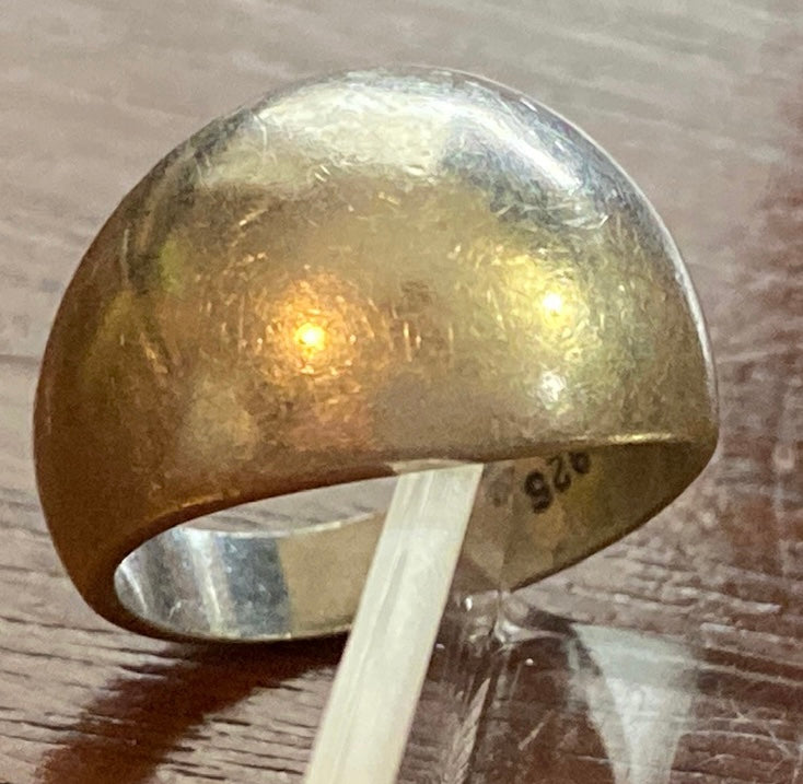 Sterling Silver 925 Domed Band Ring Sz 6