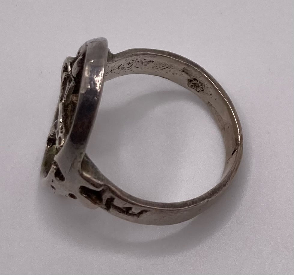 Vintage Silver Tone Horse Cut Out Silhouette Ring Sz 7
