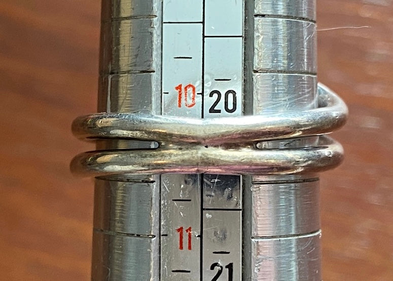 Unisex Sterling Silver 925 Modern Hammered Large Ring Sz 10.25