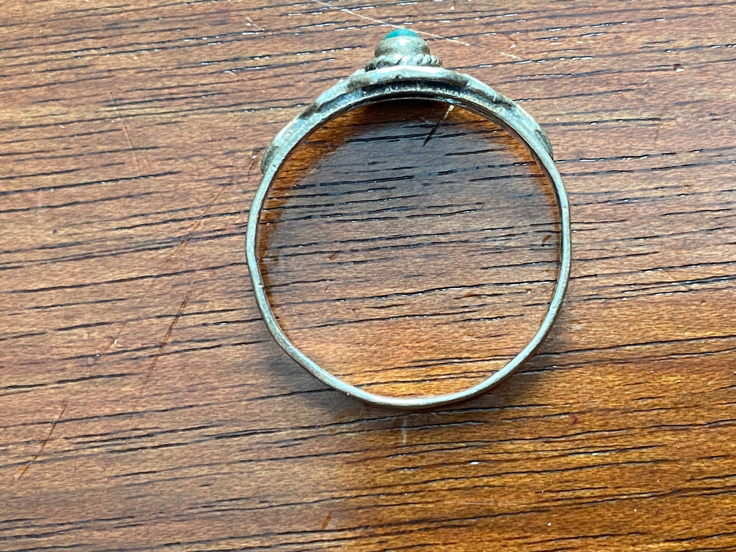 Sterling Silver 925 Green Turquoise Ring Sz 7.75