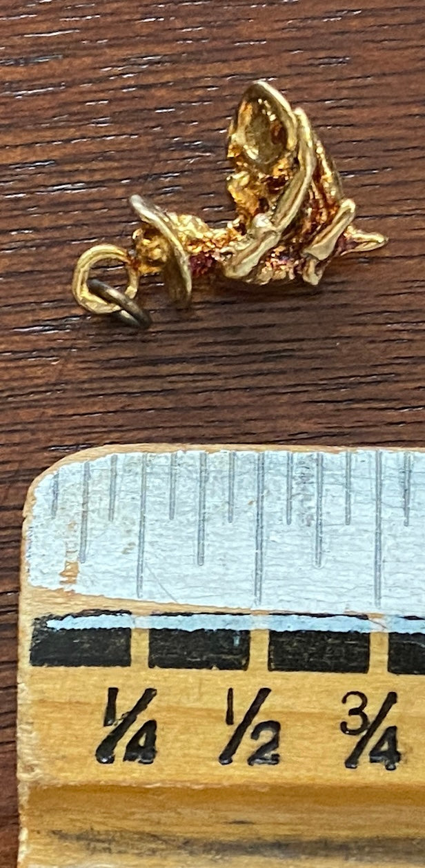 Retro Style Gold Miner Panning for Gold Charm Western