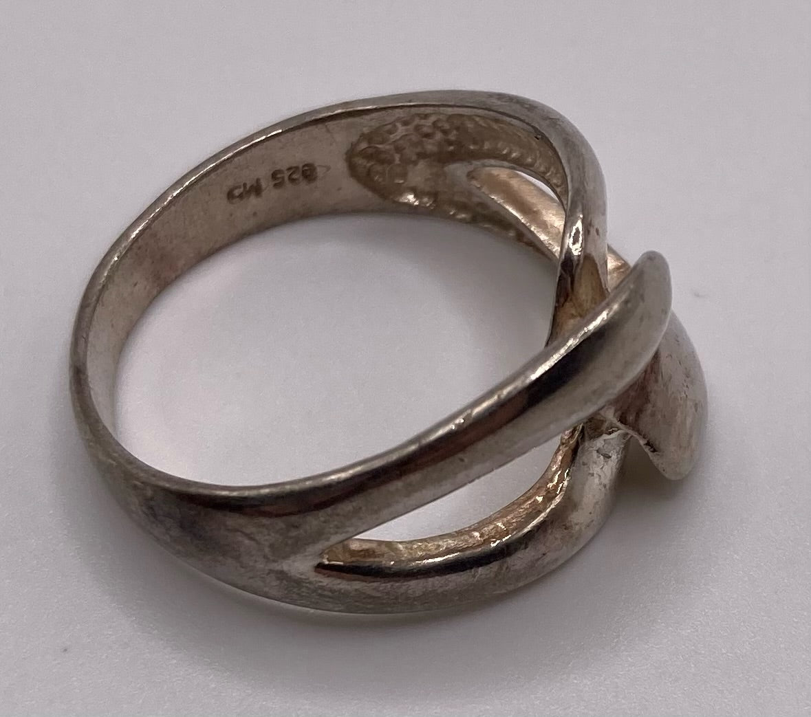 Sterling Silver 925 Modernist Ring Sz 8.5