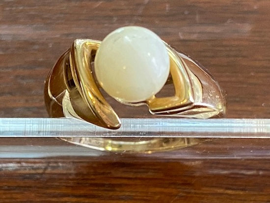 Damaged 10k Yellow Gold Bypass Modern Style Ring Sz 6.25