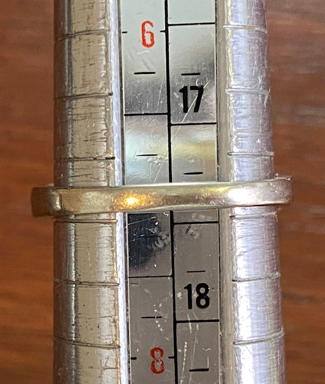10k White Gold Round Prong Set Diamond Band Ring Sz 7