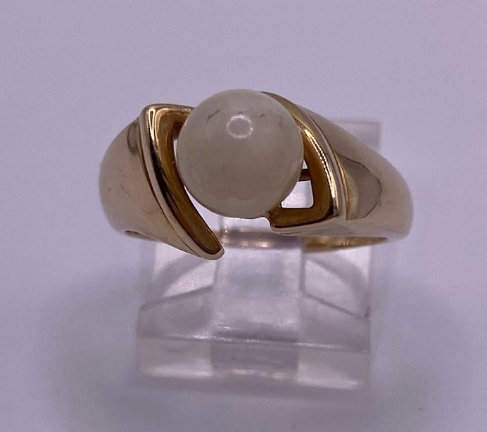 Damaged 10k Yellow Gold Bypass Modern Style Ring Sz 6.25