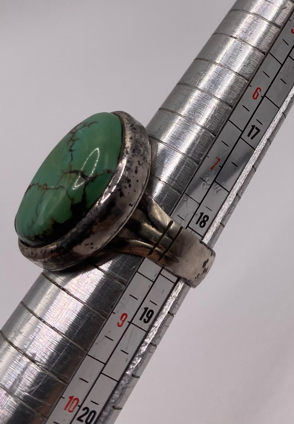 Sterling Silver 925 Turquoise Cabochon Ring Sz 8
