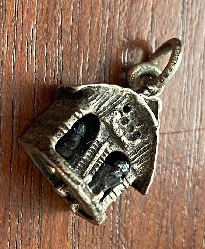 Vintage Sterling Silver Cuckoo Clock Style Charm Cellin