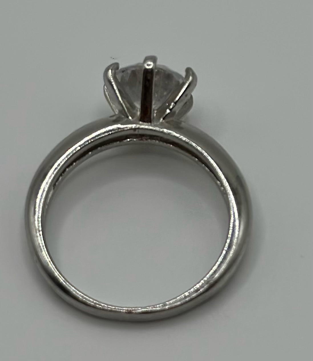Sterling Silver 925 2ct Round CZ Solitaire Engagement Ring Sz 7