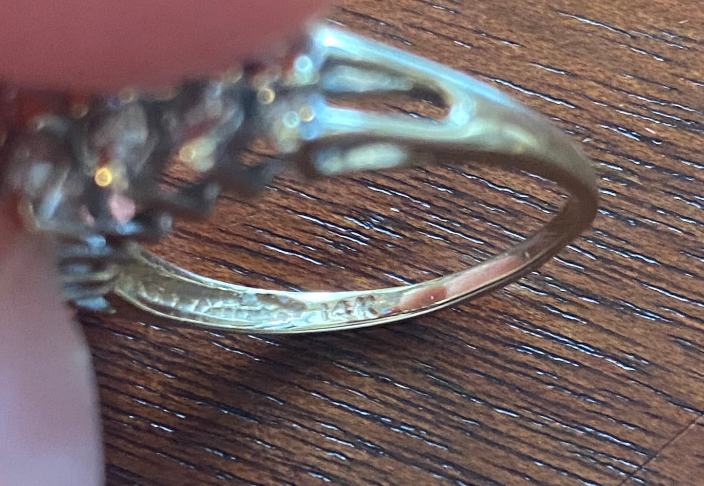 14k Yellow Gold 2 Rows Graduating Size .80ctw Diamond Band Ring Sz 8.25