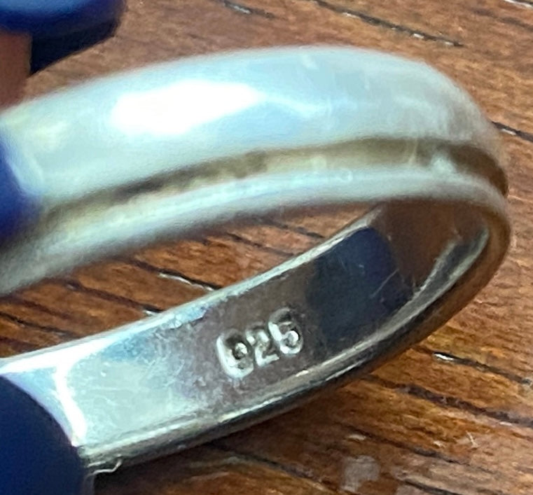 Sterling Silver 925 Ribbed Band Ring Sz 5.75