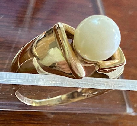 Damaged 10k Yellow Gold Bypass Modern Style Ring Sz 6.25