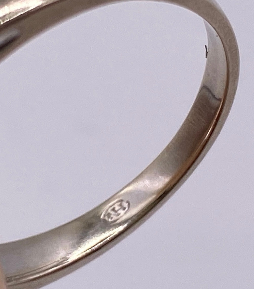 10k White Gold Round Prong Set Diamond Band Ring Sz 7