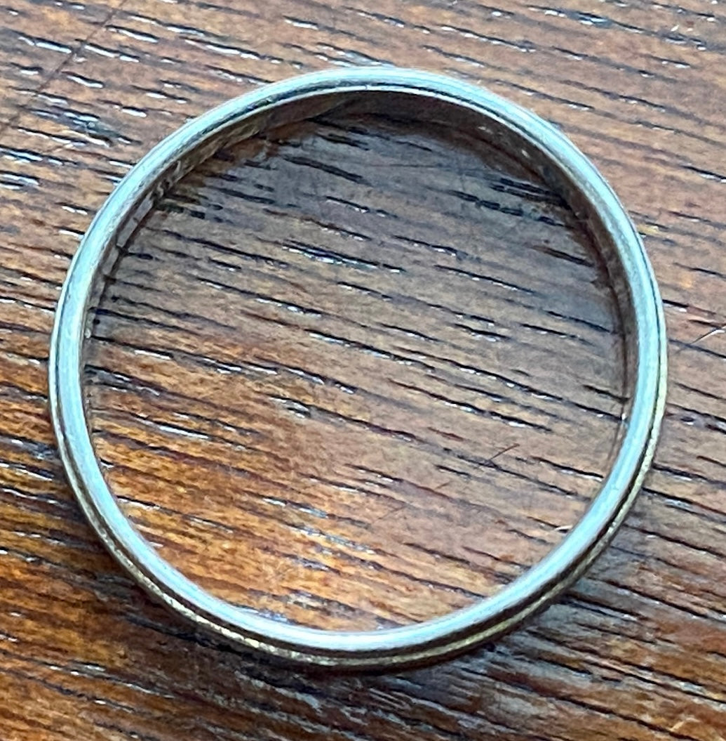 Sterling Silver 925 Ribbed Band Ring Sz 5.75