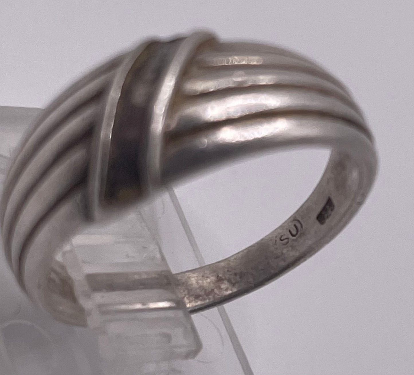 Sterling Silver 925 Modernist Modern Band Ring Sz 6.5