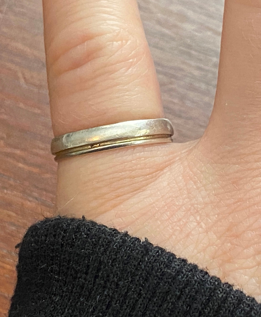 Sterling Silver 925 Ribbed Band Ring Sz 5.75