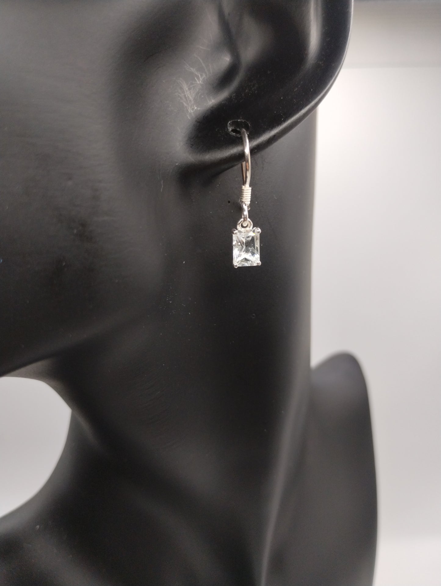 Designer Djoy Sterling Silver 925 CZ Cubic Zirconia Drop Dangly E