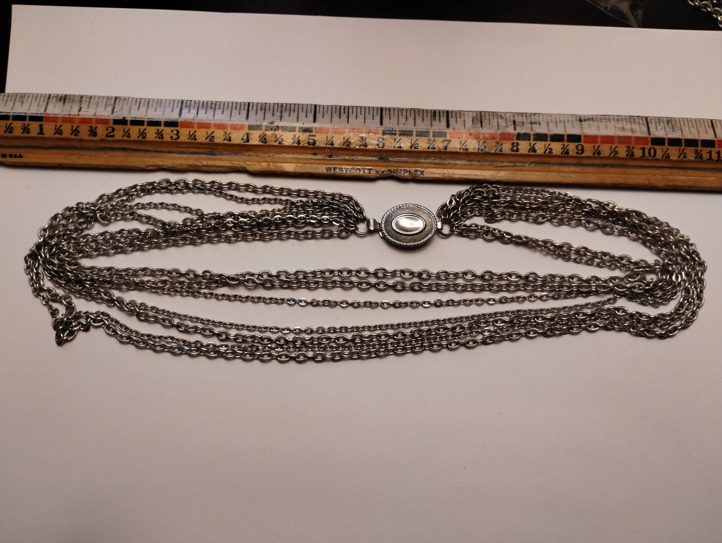 Vintage Avon Silver Tone Chain Multistrand Necklace Bracelet Jewelry Set