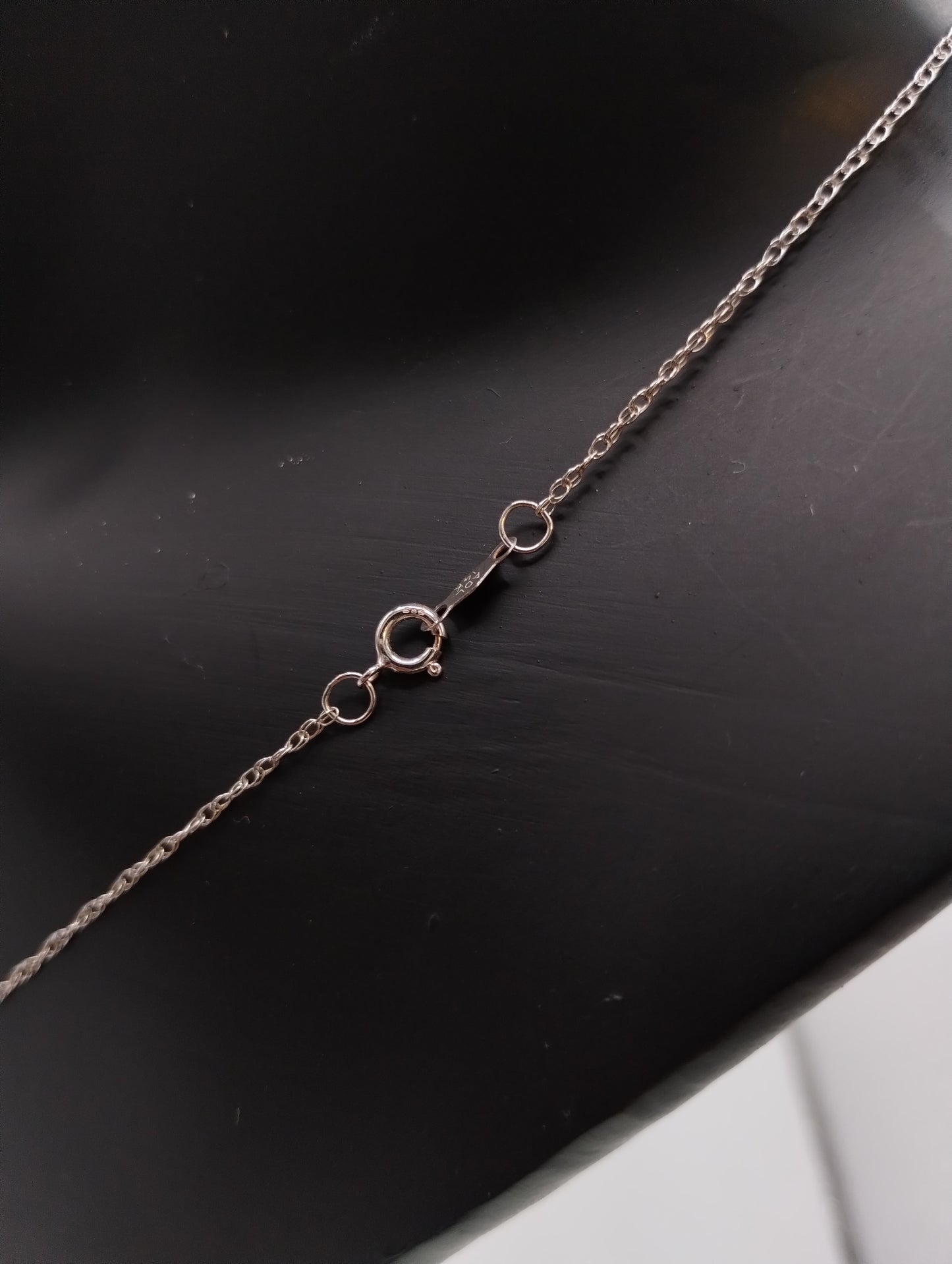 ADL Signed 14k White Gold Diamond Starburst Snowflake Pendant Necklace