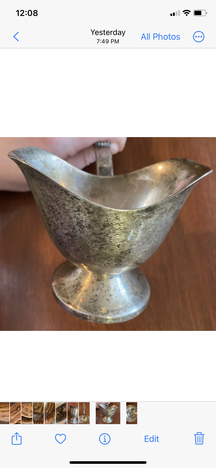 Vintage Three Crowns Silversmiths Double Spout Gravy Boat Bowl Silverplate