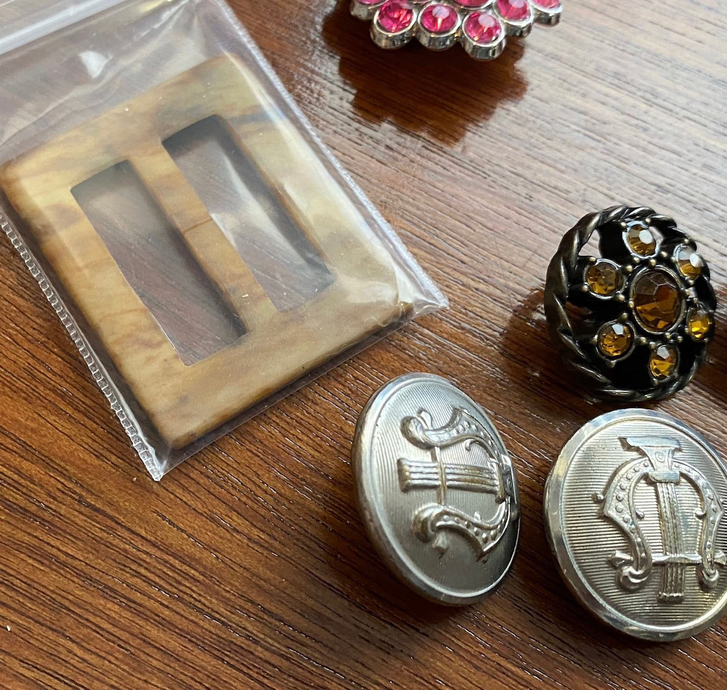 Huge Vintage to Now Buttons Button Covers Lot Lyre Faux Pearl Rhinestone