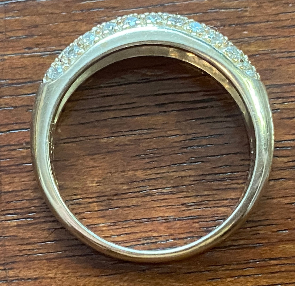 Sterling Silver 925 Pave CZ Band Ring Sz 7.75 Signed DQ