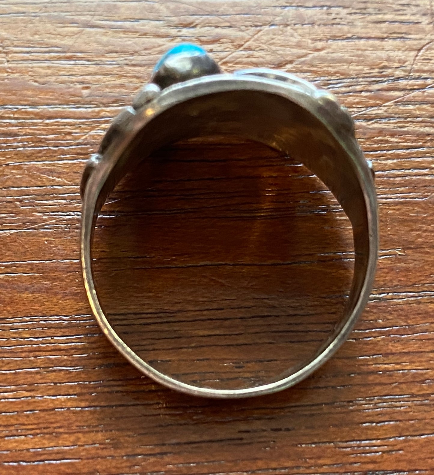 Sterling Silver 925 Turquoise Old Pawn Ring Sz 8