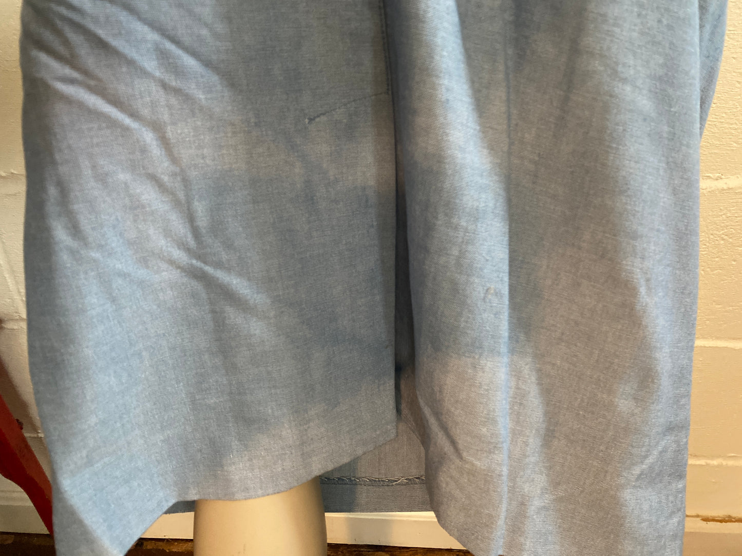 Vintage Alfred Dunner Chambray Secretary Skirt High Waisted Pockets