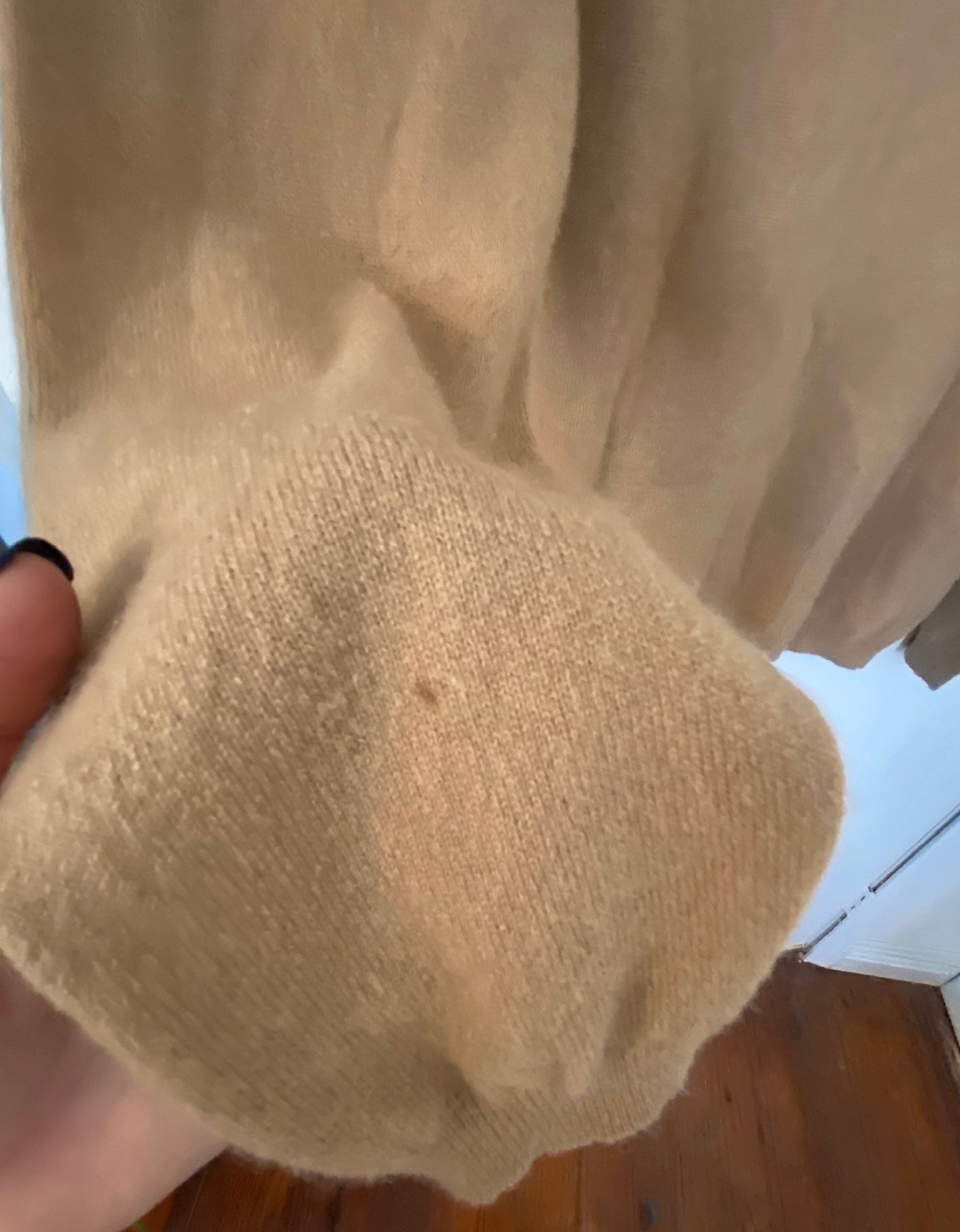Mens Covington 100% Cashmere Camel Beige Sweater Sz M