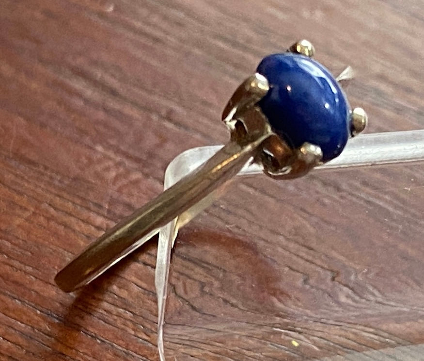 10k White Gold Star Sapphire Ring Sz 6.75 Signed HM